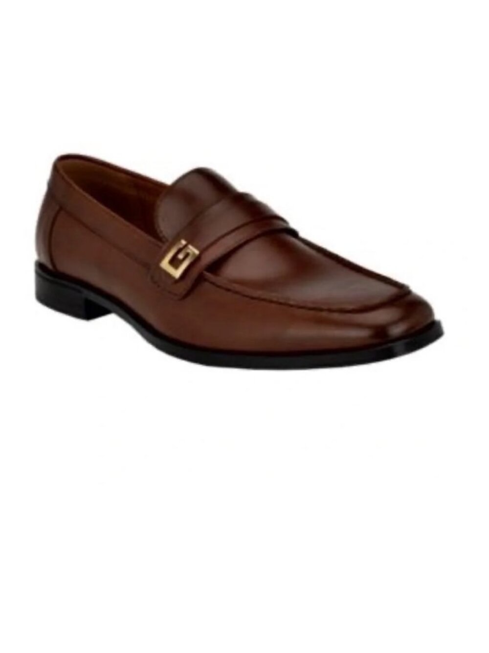 NEW GUESS Men's Hendle Slip On Ornamented Dress Loafers Brown Slip On 9.5